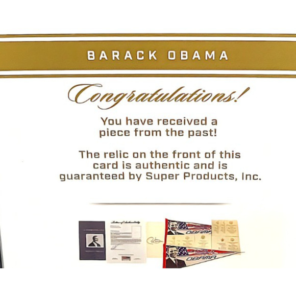 Rare President Barack Obama Authentic Relic Card Limited Edition - Picture 3 of 4